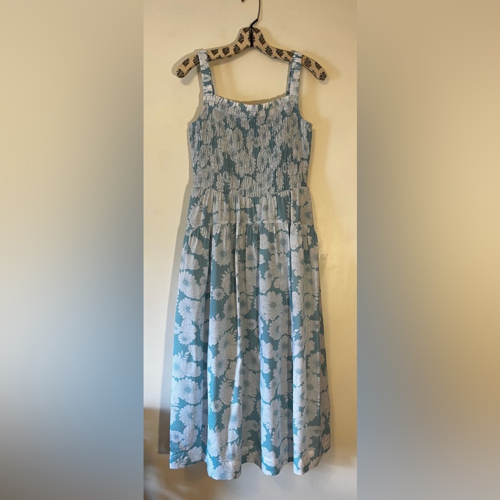 ON 34th blue floral midi dress size small NEW NWT